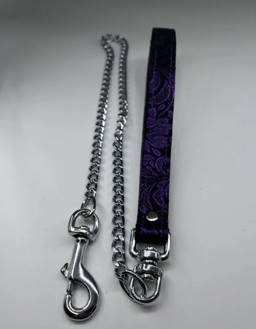 Male Sex Toys Kookie Intl Metal Chain Leash with Brocade Fabric Loop Male Sex Toys Kookie Intl Metal Chain Leash with Brocade Fabric Loop