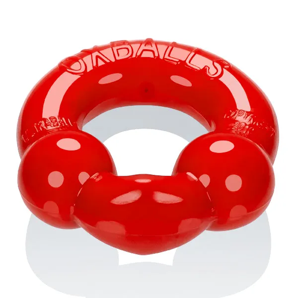 Male Sex Toys OxBalls Ultraballs 2 Pack Cockring Steel And Red