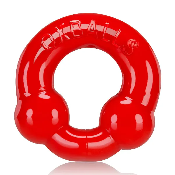 Male Sex Toys OxBalls Ultraballs 2 Pack Cockring Steel And Red