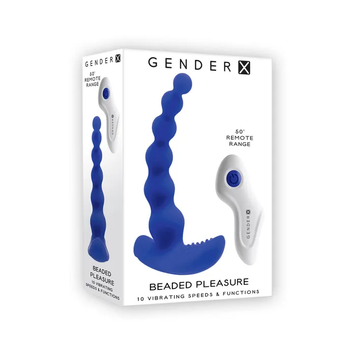 Gender X Anal Gender X Beaded Pleasure Rechargeable RemoteControlled Vibrating Silicone Probe Vibrator Blue Gender X Anal Gender X Beaded Pleasure Rechargeable RemoteControlled Vibrating Silicone Probe Vibrator Blue