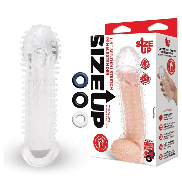 Male Sex Toys Xgen Products Size Up 15 Inch SeeThru Stretch Penis Extender 38 cm 15 Penis Extension Sleeve Male Sex Toys Xgen Products Size Up 15 Inch SeeThru Stretch Penis Extender 38 cm 15 Penis Extension Sleeve