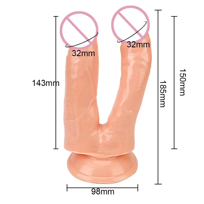 soniker Male Sex Toys Erotic Double Dildo With Strong Cup Vagina Massage Anal Plug Sex Toys