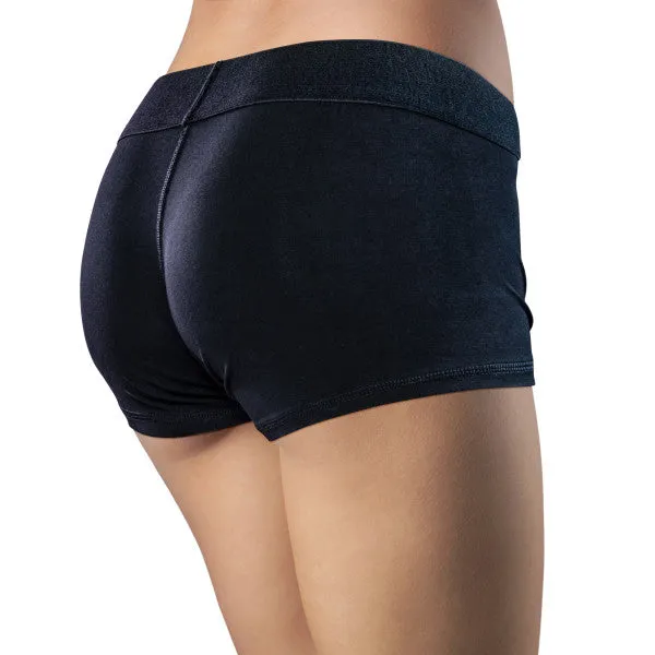 Anal Blush Novelties Temptasia Harness Briefs Small Black