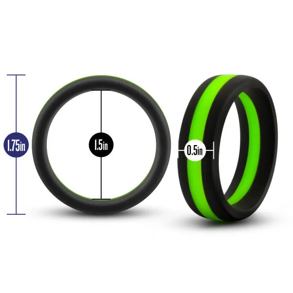 Blush Novelties Male Sex Toys Performance Silicone Go Pro Cock Ring BlackGreenBlack Blush Novelties Male Sex Toys Performance Silicone Go Pro Cock Ring BlackGreenBlack