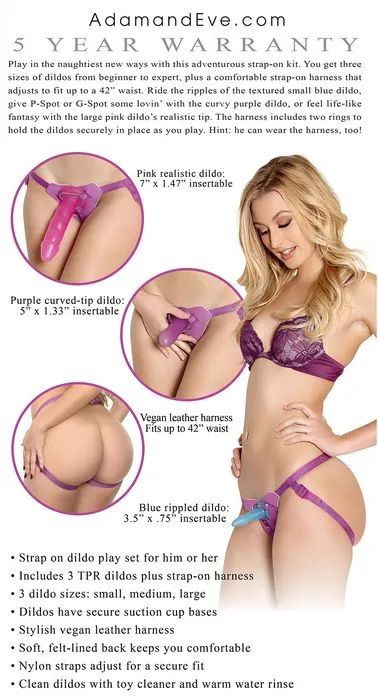 Evolved Novelties Female Sex Toys Adam Eve Eves Strap On Play Set