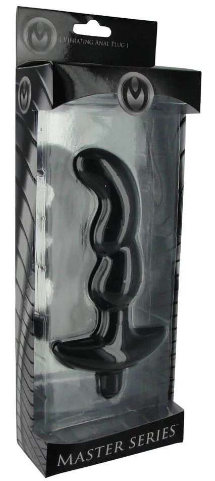 Master Series Onyx Silicone Anal Plug Vibrating XR Brands Male Sex Toys
