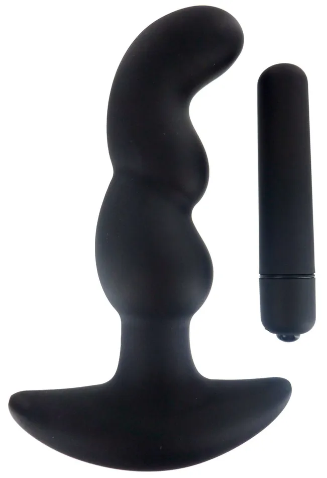 Master Series Onyx Silicone Anal Plug Vibrating XR Brands Male Sex Toys