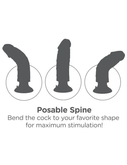 Pipedream Products Dildos King Cock 6in Vibrating Tan
