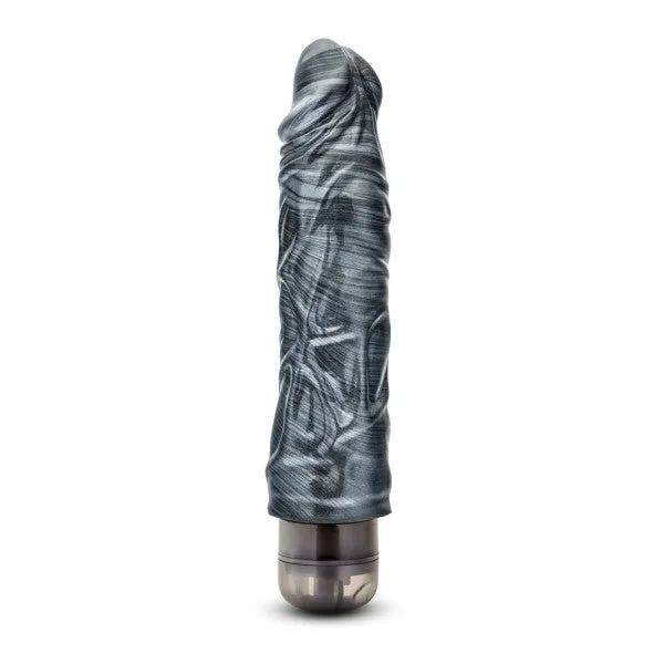 Vibrators Blush Novelties Jet Sable Carbon Metallic Black Vibrating Dildo