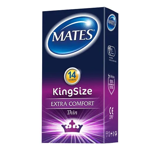 Mates Vibrators Mates King Size Condoms 14 Pack