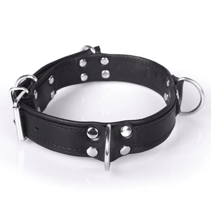 OProducts Couples D Ring Bondage Collar Black
