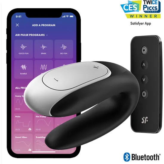 SATISFYER CONNECT Vibrators VIBRATORE SATISFYER DOPPIO DIVERTIMENTO PARTNER NERO SATISFYER CONNECT Vibrators VIBRATORE SATISFYER DOPPIO DIVERTIMENTO PARTNER NERO