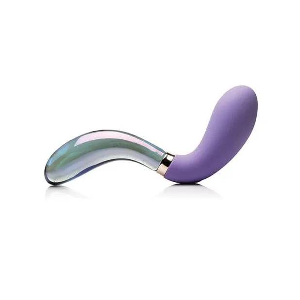 VibraGlass Pari Dual Ended SiliconeGlass Vibrator Prisms Female Sex Toys