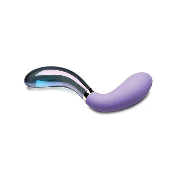 VibraGlass Pari Dual Ended SiliconeGlass Vibrator Prisms Female Sex Toys