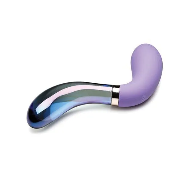 VibraGlass Pari Dual Ended SiliconeGlass Vibrator Prisms Female Sex Toys