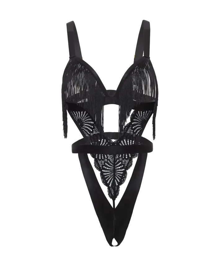Annika Open Cup Teddy wFringe Detail Oh La La Cheri Male Sex Toys