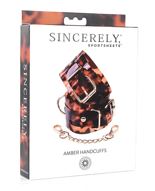 Couples Sincerely Amber Hand Cuffs Sportsheets
