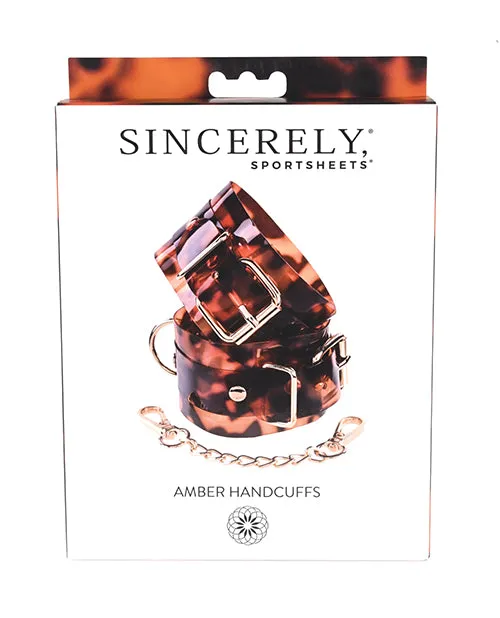 Couples Sincerely Amber Hand Cuffs Sportsheets
