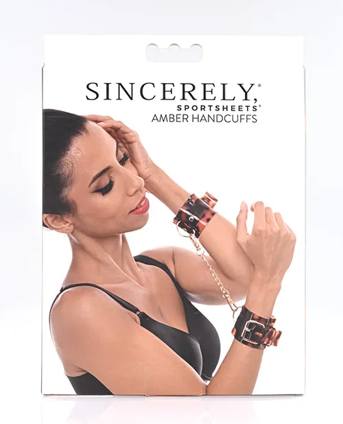 Couples Sincerely Amber Hand Cuffs Sportsheets