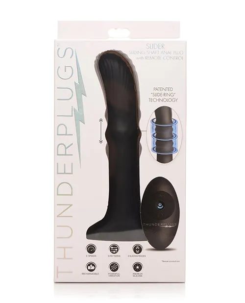 Female Sex Toys XR Brands Thunderplugs Sliding Shaft Silicone Vibrator Wremote