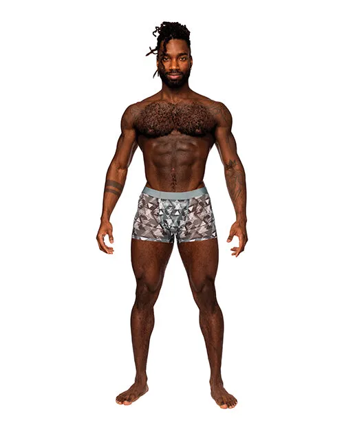 Hosiery Sheer Prints Mesh Poly Spandex Seamless Short Optical Male Power