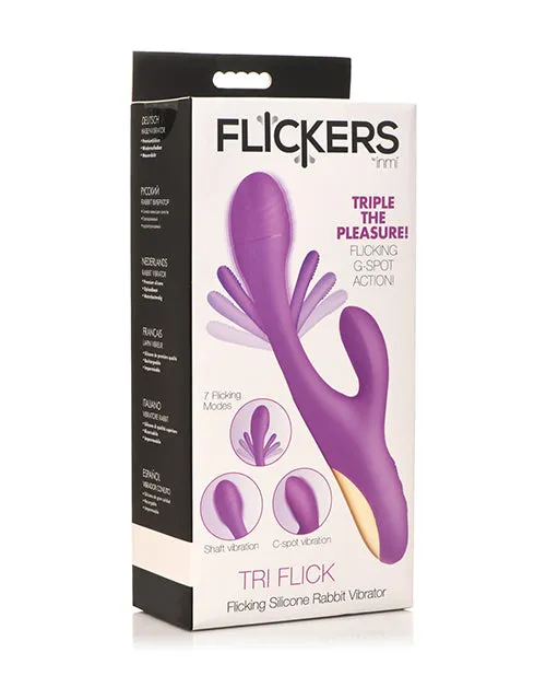 Inmi TriFlick Flicking Rabbit Vibrator XR Brands Female Sex Toys