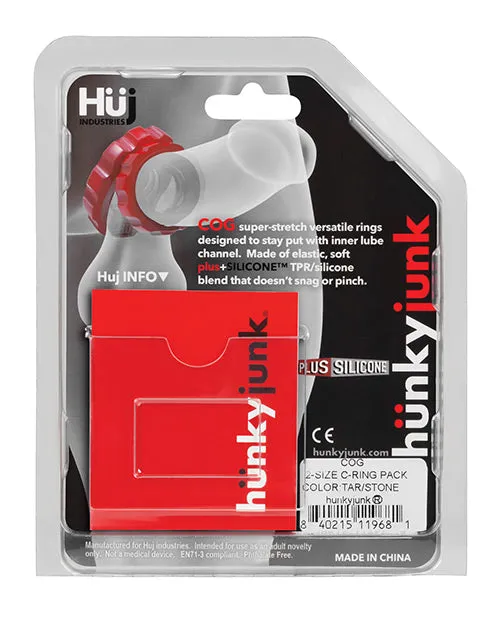 Male Sex Toys Oxballs Hunky Junk Cog Ring 2 Size Double Pack Pack Of 2
