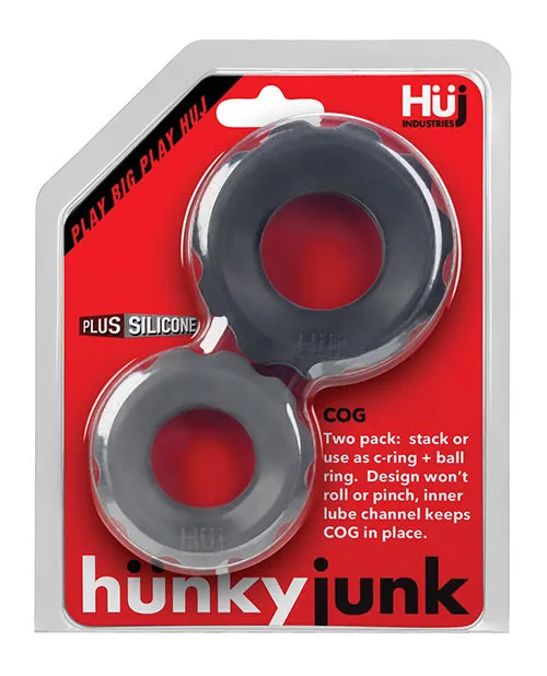 Male Sex Toys Oxballs Hunky Junk Cog Ring 2 Size Double Pack Pack Of 2