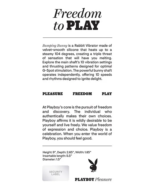 Playboy Vibrators Playboy Bumping Bunny