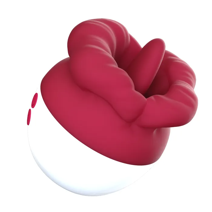 Vibrators TooTimidcom Flaming Red Lips SelfMotion Flickering Tongue Clit Stimulator