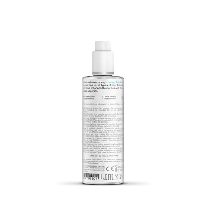 Wicked Simply Aqua Waterbased Lubricant Wicked Sensual Care Lubricants