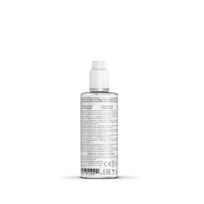 Wicked Simply Aqua Waterbased Lubricant Wicked Sensual Care Lubricants