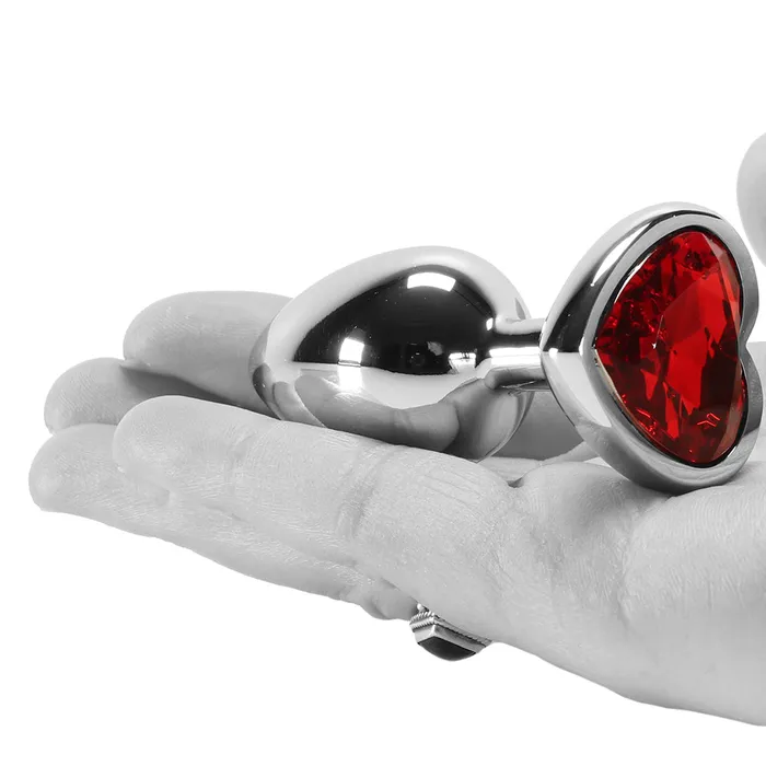 Anal Booty Sparks Red Heart Gem Anal Plug in Small XR Brands Anal Booty Sparks Red Heart Gem Anal Plug in Small XR Brands
