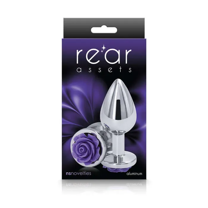 Anal NS Novelties Rear Assets Rose Medium Butt Plug Purple