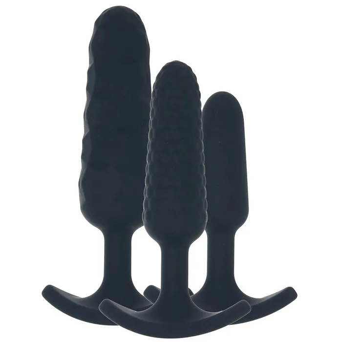 Anal Rene Rofe Lingerie Trio Weighted Butt Plug Kit in Black