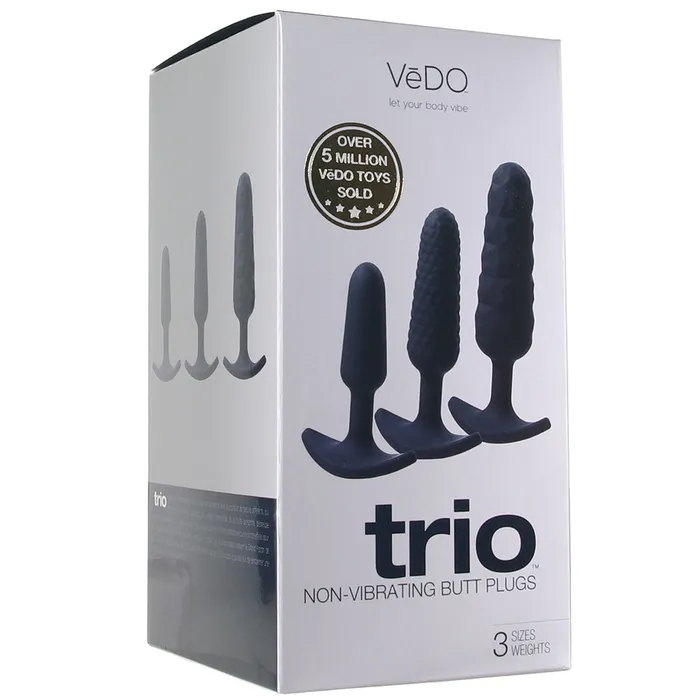 Anal Rene Rofe Lingerie Trio Weighted Butt Plug Kit in Black