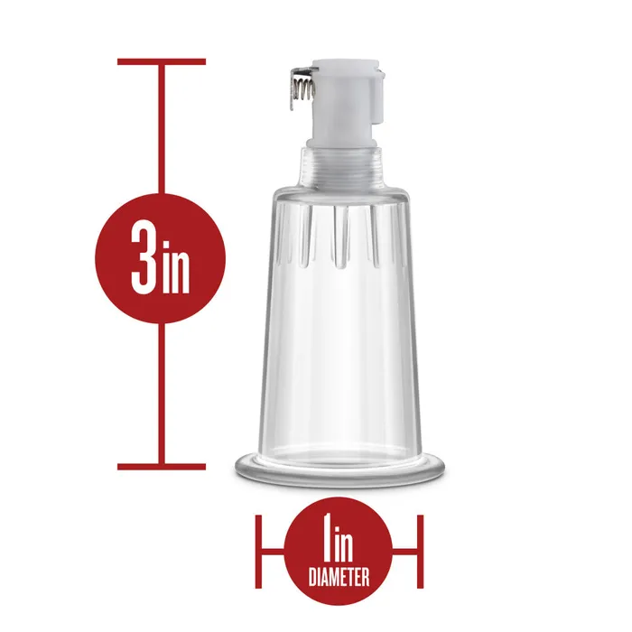 Anal Temptasia By Blush Nipple Cylinders Set of 2 Clear Pump Blush