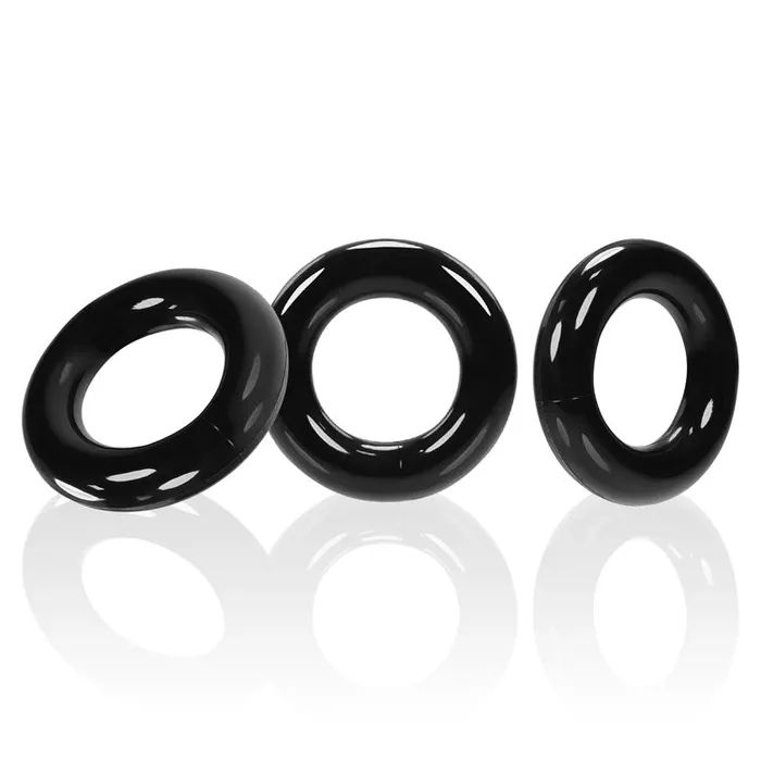 Anal Willy Rings 3Pack Cockrings Black OXBALLS
