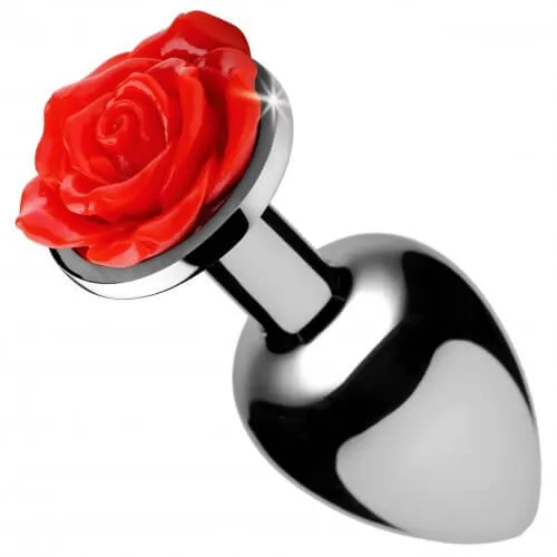 Anal XR Brands Booty Sparks Red Rose Small Anal Plug