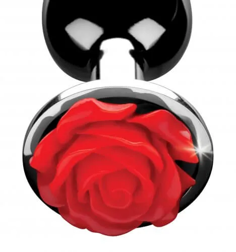 Anal XR Brands Booty Sparks Red Rose Small Anal Plug