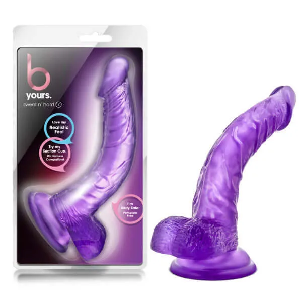 B Yours Sweet N Hard 7 Purple Realistic Dildo Blush Novelties Dildos