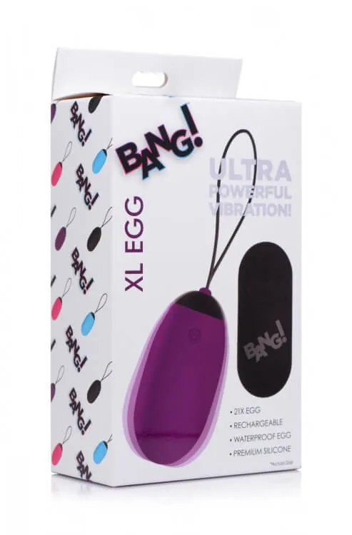 Bang XL Vibrating Egg Purple Powerful and Versatile Pleasure Toy for Endless Fun XR Brands Vibrators
