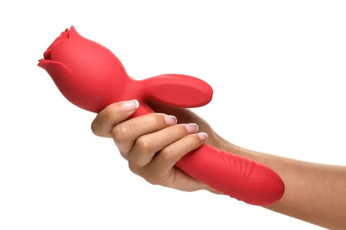 Bloomgasm Blooming Bunn Sucking and Thrusting Rabbit Vibrator The Ultimate Pleasure Rose XR Brands Vibrators Bloomgasm Blooming Bunn Sucking and Thrusting Rabbit Vibrator The Ultimate Pleasure Rose XR Brands Vibrators