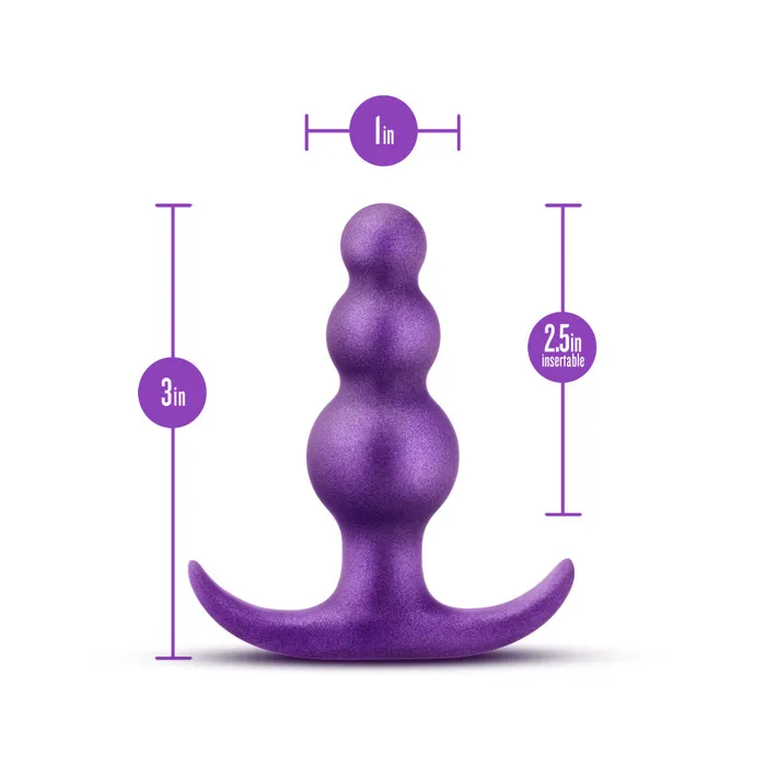 Blush Anal Anal Adventures Matrix By Blush The Supernova Plug 3 inch Beaded Butt Plug in Galactic Purple With Stayput Technology AnchorTech Base