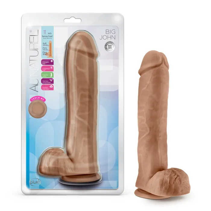 Blush Dildos Au Naturel By Blush Big John Realistic Mocha 115Inch Long Dildo With Balls Suction Cup Base Blush Dildos Au Naturel By Blush Big John Realistic Mocha 115Inch Long Dildo With Balls Suction Cup Base