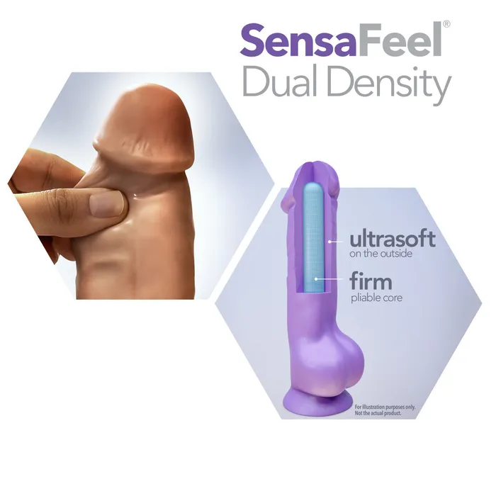 Blush Dildos Au Naturel By Blush Big John Realistic Mocha 115Inch Long Dildo With Balls Suction Cup Base