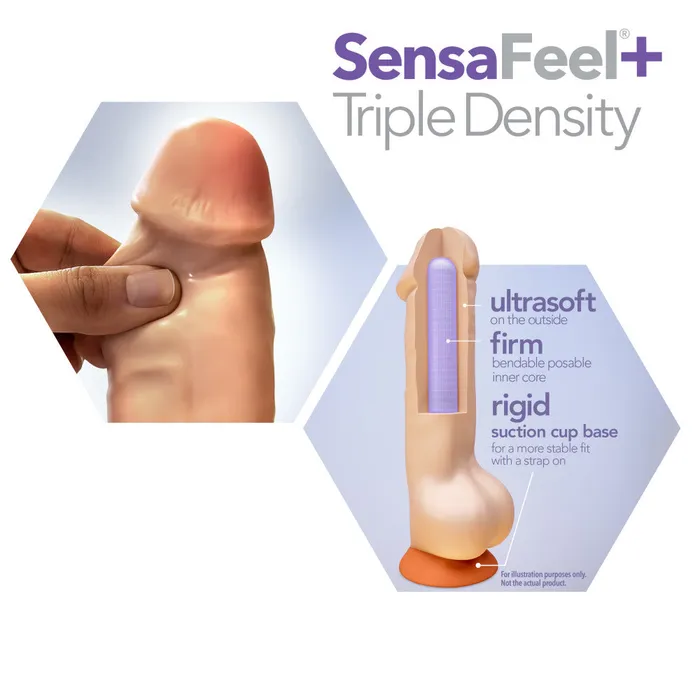 Blush Dildos Dr Skin Plus By Blush Realistic Vanilla 9Inch Long Soft Yet Erect Posable Dildo With Suction Cup Base