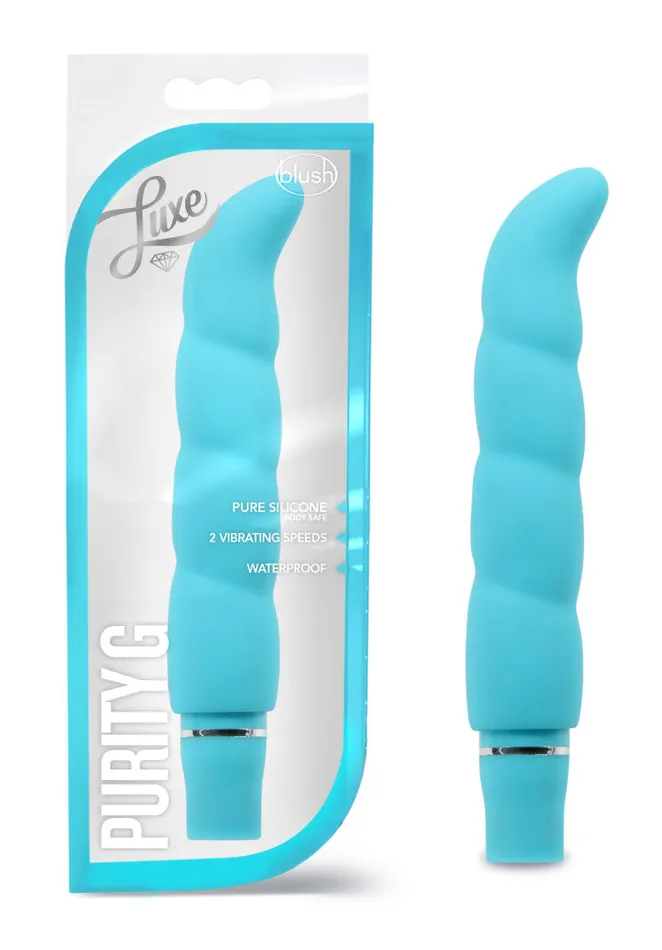 Blush Luxe By Blush Purity G GSpot Aqua 625Inch Vibrator Vibrators
