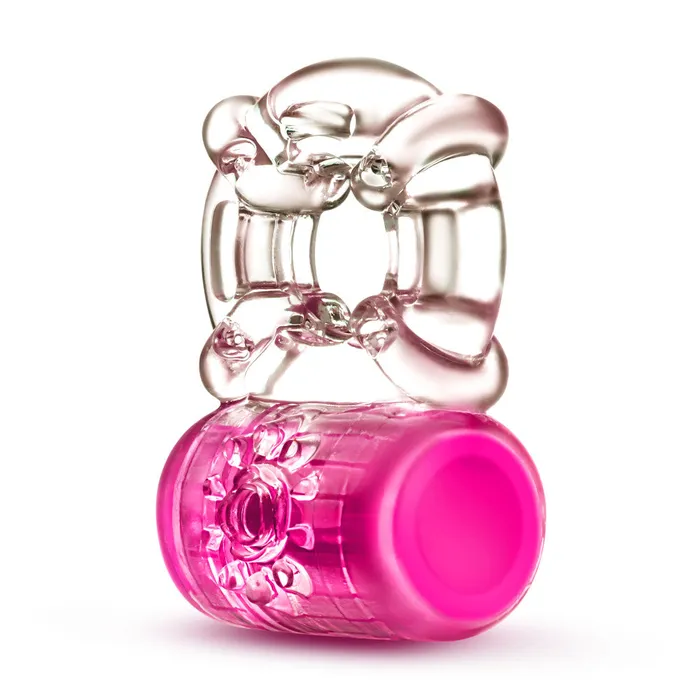 Blush Male Sex Toys Play With Me By Blush Pleaser Rechargeable Vibrating Penis Ring Pink