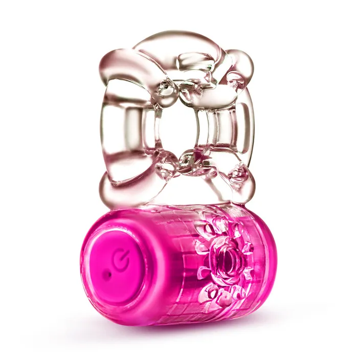Blush Male Sex Toys Play With Me By Blush Pleaser Rechargeable Vibrating Penis Ring Pink